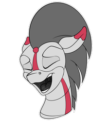 Size: 1000x1115 | Tagged: safe, artist:rubiont, oc, oc:rubiont, species:pony, laughing, robot, robot pony, sticker