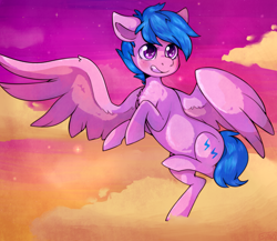 Size: 1500x1300 | Tagged: safe, artist:cinnamonsparx, character:firefly, species:pony, g1, cloud, female, g1 to g4, generation leap, solo