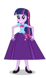 Size: 550x930 | Tagged: safe, alternate version, artist:cartoonmasterv3, character:twilight sparkle, character:twilight sparkle (alicorn), species:alicorn, species:pony, my little pony:equestria girls, alternate universe, big grin, clothing, female, grin, legs, long skirt, pleated skirt, pretty, sexy, skirt, skirt lift, smiling, solo