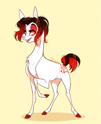 Size: 1577x1937 | Tagged: safe, artist:marbola, oc, oc only, species:earth pony, species:pony, female, mare, open mouth, smiling, solo