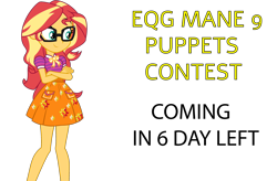 Size: 3166x2079 | Tagged: safe, artist:cartoonmasterv3, character:sunset shimmer, my little pony:equestria girls, eqg mane 9 puppets contest, female, human sunset, solo
