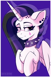 Size: 1000x1500 | Tagged: safe, artist:php97, character:princess celestia, species:alicorn, species:pony, episode:between dark and dawn, g4, my little pony: friendship is magic, chest fluff, choker, emo, female, horn, punklestia, solo, spiked choker, wings