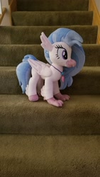 Size: 1152x2048 | Tagged: safe, artist:little-broy-peep, photographer:shiikra, character:silverstream, female, irl, photo, plushie, stairs, that hippogriff sure does love stairs