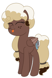 Size: 3125x4688 | Tagged: safe, artist:besttubahorse, oc, oc:sweet mocha, species:pony, blep, cute, eyes closed, freckles, simple background, tongue out, transparent background, vector