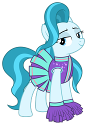 Size: 1532x2198 | Tagged: safe, artist:sonofaskywalker, character:lighthoof, species:earth pony, species:pony, episode:2-4-6 greaaat, g4, cheerleader, clothing, female, lidded eyes, mare, pleated skirt, pom pom, simple background, skirt, smiling, solo, transparent background, vector
