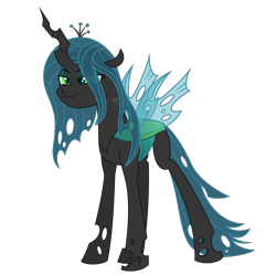 Size: 4688x4688 | Tagged: safe, artist:besttubahorse, character:queen chrysalis, species:changeling, changeling queen, female, grumpy, simple background, solo, transparent background, transparent mane, transparent wings, vector, wings