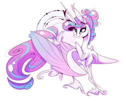 Size: 2474x1997 | Tagged: safe, artist:marbola, character:princess flurry heart, species:alicorn, species:pony, chest fluff, female, horn, long ears, long horn, mare, older, older flurry heart, simple background, solo, unshorn fetlocks, white background