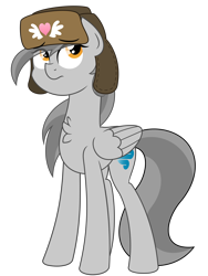 Size: 7047x9375 | Tagged: safe, artist:besttubahorse, oc, oc only, oc:zippy snips, species:pegasus, species:pony, absurd resolution, chest fluff, clothing, hat, simple background, solo, tall, thin, transparent background, ushanka, vector
