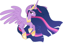 Size: 9551x6541 | Tagged: safe, artist:decprincess, character:twilight sparkle, character:twilight sparkle (alicorn), species:alicorn, species:pony, episode:the last problem, g4, my little pony: friendship is magic, absurd resolution, female, flying, older, older twilight, princess twilight 2.0, simple background, solo, transparent background, vector