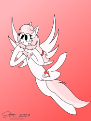 Size: 1920x2560 | Tagged: safe, artist:derpanater, oc, oc only, oc:feather belle, species:pegasus, species:pony, cute, female, fluffy, flying, wings