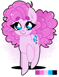 Size: 500x646 | Tagged: safe, artist:euphoriapony, character:pinkie pie, species:earth pony, species:pony, beanbrows, color palette challenge, cute, diapinkes, eyebrows, female, limited palette, mare, solo