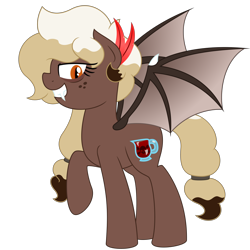 Size: 894x894 | Tagged: safe, artist:besttubahorse, oc, oc only, oc:sweet mocha, species:pony, alternate cutie mark, alternate mane style, bat wings, clothing, costume, fangs, freckles, halloween, halloween costume, nightmare night costume, simple background, slit pupils, transparent background, vampire, vector, wings