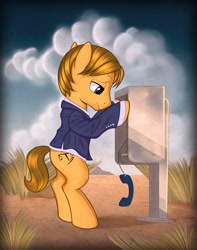 Size: 1179x1500 | Tagged: safe, artist:kas92, species:pony, better call saul, ponified, solo, telephone