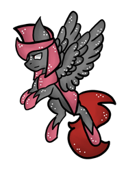 Size: 400x543 | Tagged: safe, artist:hunterthewastelander, oc, oc only, species:pegasus, species:pony, helmet, hoof shoes, pegasus oc, simple background, solo, transparent background, wings, ych result