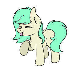 Size: 3000x3000 | Tagged: safe, artist:aaathebap, oc, oc only, oc:basil leaf, species:earth pony, species:pony, blep, eyes closed, female, mare, simple background, solo, tongue out, transparent background