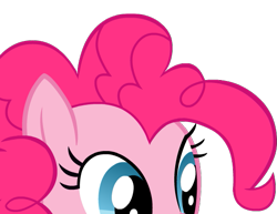 Size: 553x428 | Tagged: safe, artist:camtwosix, character:pinkie pie, species:earth pony, species:pony, female, lurking, mare, puppet rig, scared, simple background, solo, soon, transparent background, vector