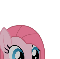 Size: 1678x1644 | Tagged: safe, artist:camtwosix, character:pinkamena diane pie, character:pinkie pie, species:earth pony, species:pony, cute, cuteamena, female, lurking, mare, puppet rig, simple background, solo, soon, transparent background, vector