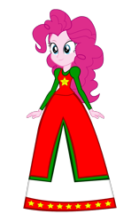 Size: 550x930 | Tagged: safe, artist:cartoonmasterv3, character:pinkie pie, species:human, my little pony:equestria girls, christmas, clothing, female, holiday, humanized, long skirt, simple background, skirt, solo, transparent background, vector