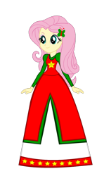 Size: 550x930 | Tagged: safe, artist:cartoonmasterv3, character:fluttershy, species:human, my little pony:equestria girls, christmas, clothing, female, holiday, humanized, long skirt, simple background, skirt, solo, transparent background, vector