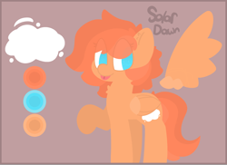 Size: 2900x2108 | Tagged: safe, artist:moonydusk, oc, oc only, oc:solar dawn, species:pegasus, species:pony, female, mare, reference sheet