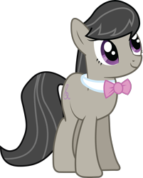 Size: 3286x4080 | Tagged: safe, artist:quanno3, character:octavia melody, bow tie, death stare, female, get, index get, palindrome get, repdigit milestone, simple background, smiling, solo, standing, transparent background, vector