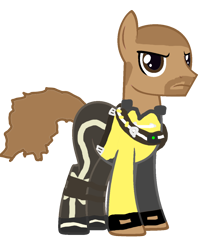 Size: 1060x1292 | Tagged: safe, artist:kayman13, base used, species:pony, 1000 hours in ms paint, angry, backpack, beard, belt, belt buckle, buckle, buzz cut, clothing, cole macgrath, facial hair, fingerless gloves, gloves, infamous, jacket, pants, phone, phone on strap, pocket, pocket on strap, ponified, shoes, simple background, strap, strap buckle, transparent background, vector