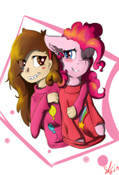 Size: 1050x1533 | Tagged: safe, artist:yuris, character:pinkie pie, species:pony, gravity falls, mabel pines
