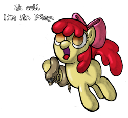 Size: 1184x1088 | Tagged: safe, artist:darkone10, character:apple bloom, alien, alien (franchise), crossover, this will end in tears and/or death, xenomorph