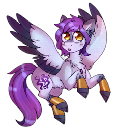 Size: 1137x1237 | Tagged: safe, artist:cinnamonsparx, oc, oc:pendant, species:pegasus, species:pony, male, simple background, solo, stallion, transparent background, two toned wings, wings