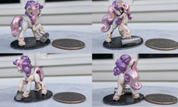 Size: 1792x1080 | Tagged: safe, artist:flufflepimp, artist:v747, character:sweetie belle, species:pony, sweetie bot, 3d print, painting, robot, tiny, tiny ponies