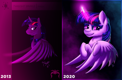 Size: 1600x1052 | Tagged: safe, artist:midnightsix3, character:twilight sparkle, character:twilight sparkle (alicorn), species:alicorn, species:pony, female, magic, redraw, solo, wings