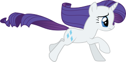 Size: 8195x4040 | Tagged: safe, artist:quanno3, character:rarity, species:pony, species:unicorn, absurd resolution, female, mare, profile, running, simple background, solo, transparent background, vector