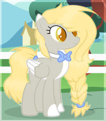 Size: 2181x2491 | Tagged: safe, artist:rerorir, base used, oc, species:pegasus, species:pony, bow tie, braid, colored pupils, female, mare, solo, two toned wings, wings