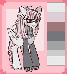 Size: 713x788 | Tagged: safe, artist:rerorir, oc, oc only, species:pegasus, species:pony, clothing, female, glasses, mare, solo, sweater