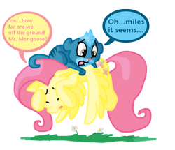 Size: 723x623 | Tagged: safe, artist:frankilew, character:fluttershy, species:pegasus, species:pony, acrophobia, crossover, eyes closed, flying, littlest pet shop, spread wings, sunil nevla, wings