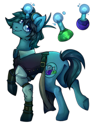 Size: 1101x1400 | Tagged: safe, artist:cinnamonsparx, oc, species:pony, species:unicorn, clothing, goggles, magic, male, simple background, solo, stallion, transparent background