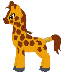 Size: 745x871 | Tagged: safe, artist:chili19, oc, oc only, female, giraffe, simple background, solo, tail ring, white background