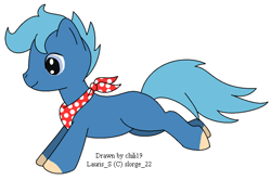 Size: 576x382 | Tagged: safe, artist:chili19, oc, species:earth pony, species:pony, colored hooves, lupe, male, neckerchief, neopets, ponified, simple background, solo, stallion, white background