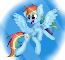 Size: 2545x2356 | Tagged: safe, artist:tomboygirl45, character:rainbow dash, species:pegasus, species:pony, female, flying, happy, mare, smiling, solo, spread wings, wings