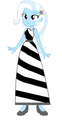 Size: 1024x2011 | Tagged: safe, artist:cartoonmasterv3, character:trixie, species:zebra, my little pony:equestria girls, clothing, dress, female, long dress, simple background, solo, transparent background, zebra dress