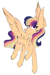 Size: 823x1221 | Tagged: safe, artist:hunterthewastelander, oc, oc only, species:pegasus, species:pony, ear fluff, female, flying, mare, pegasus oc, simple background, smiling, solo, transparent background, wings