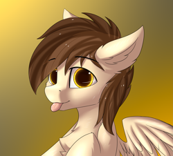 Size: 3053x2754 | Tagged: safe, artist:snowstormbat, oc, oc:zaylem, species:pegasus, species:pony, gradient background, looking at you, male, solo, stallion, tongue out