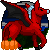 Size: 50x50 | Tagged: safe, artist:chili19, oc, oc only, oc:chili, species:donkey, bat wings, female, hybrid, pixel art, pumpkin, simple background, solo, transparent background, wings