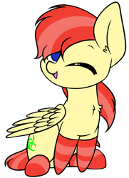 Size: 737x1019 | Tagged: safe, artist:acersiii, oc, oc only, oc:jay mihay, species:pegasus, species:pony, clothing, cute, simple background, socks, solo, striped socks, transparent background