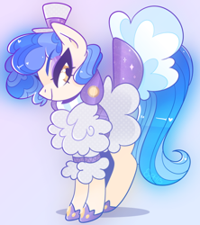 Size: 500x562 | Tagged: safe, artist:euphoriapony, character:sapphire shores, species:earth pony, species:pony, blue background, cute, female, mare, profile, simple background, solo