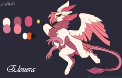 Size: 4096x2622 | Tagged: safe, artist:avery-valentine, oc, oc only, species:griffon, color palette, griffon oc, simple background, solo