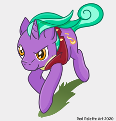Size: 1200x1248 | Tagged: safe, artist:redpalette, character:firelight, species:pony, species:unicorn, clothing, cute, male, purple, running, stallion