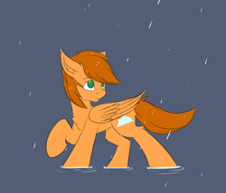 Size: 3500x3000 | Tagged: safe, artist:snowstormbat, oc, oc only, oc:dawn daze, species:pegasus, species:pony, looking up, male, rain, simple background, sketch, solo, stallion