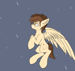 Size: 2920x2772 | Tagged: safe, artist:snowstormbat, oc, oc only, oc:zaylem, species:pegasus, species:pony, looking up, male, rain, simple background, sketch, solo, stallion