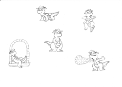 Size: 2338x1654 | Tagged: safe, artist:tarkan809, character:whimsey weatherbe, poses, sketch, sketch dump